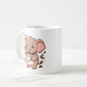 ゾウ ラテ ハート コーヒーマグ コーヒーマグカップ (正面左)