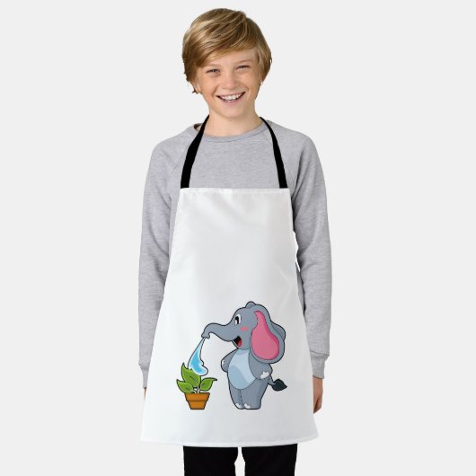 ゾウ（植物） エプロン (着用した状態)