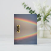 ゾウ、水と虹（ケニア） ポストカード (スタンド正面)