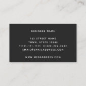 ゾウ、白黒パターンプロフェッショナル 名刺 (裏面)