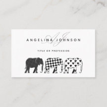 ゾウ、白黒パターンプロフェッショナル