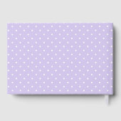 ゾウ、紫の水彩花、赤ちゃんシャワー ゲストブック (裏面)