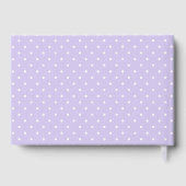 ゾウ、紫の水彩花、赤ちゃんシャワー ゲストブック (裏面)