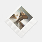 ゾウ 縁ありランチョンナプキン (角)