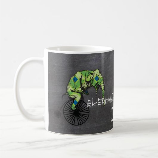 ゾウ＋自転車＝ヤバい！ コーヒーマグカップ (左)