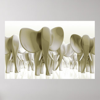 ゾウ！(金ゴールド版) ポスター