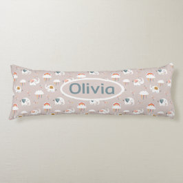 ゾウ、雲、虹（名前） ボディピロー