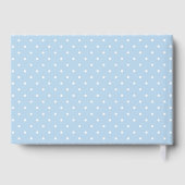 ゾウ、青い水色の花、赤ちゃんシャワー ゲストブック (裏面)