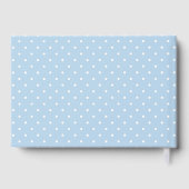 ゾウ、青い水色の花、赤ちゃんシャワー ゲストブック (裏面)