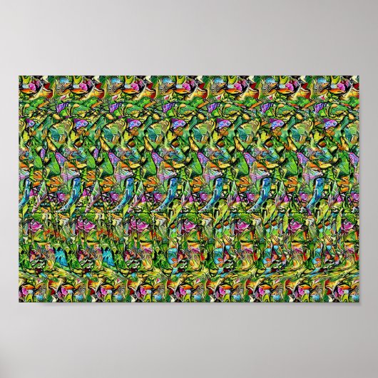 ゾウ – 非表示3Dプリント ポスター (正面)