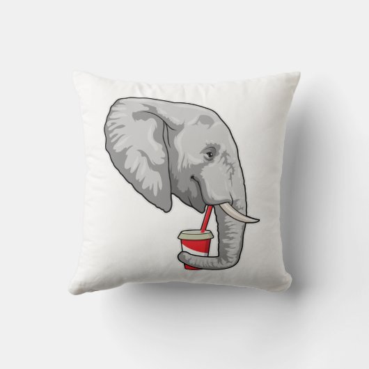 ゾウ（飲み物） クッション (裏面)
