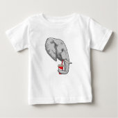 ゾウ（飲み物） ベビーTシャツ (正面)
