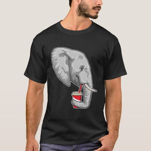 ゾウ（飲み物） Tシャツ (正面)