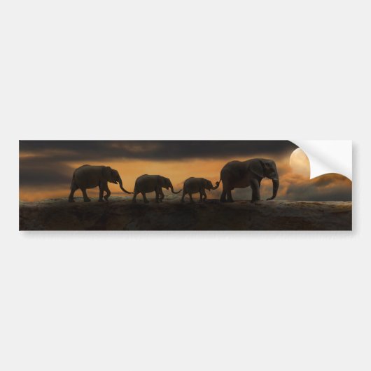 ゾウ ELEPHANT ステッカー (正面)