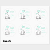 ゾウ | Mint Balloons赤ちゃんシャワーありがとう ラウンドシール (シート)