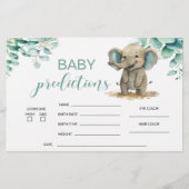 ゾウeucalyptus赤ちゃんシャワーベビー予測 便箋 (正面)
