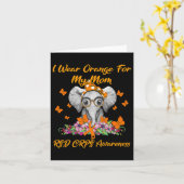 ゾウI衣服オレンジ私の母Rsd Crps Awarene カード (黄色い花)