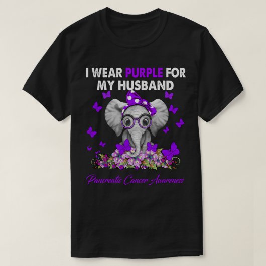 ゾウI衣服パープル夫の膵臓C Tシャツ (デザイン正面)