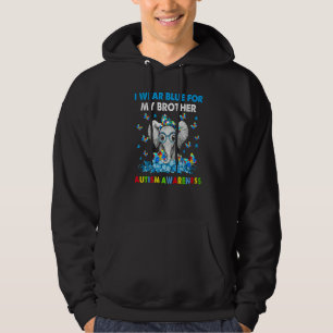 ゾウI衣服ブルーfor My Brother Autism Awarene パーカ