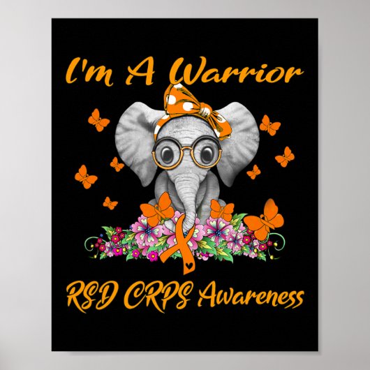 ゾウI'm a Warrior RSD CRPS認識度 ポスター (正面)