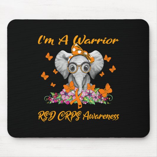 ゾウI'm a Warrior Rsd Crps認識度 マウスパッド (正面)