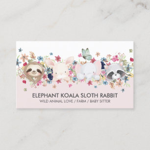 ゾウKOALA SLOTH RABBIT BABY ANIMALS 名刺