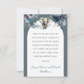 ゾウOhボーイブルーフローラベビーシャワー サンキューカード (裏面)