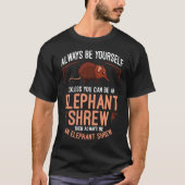 ゾウshrewギフトセンギキュート跳び上げマウス tシャツ (正面)
