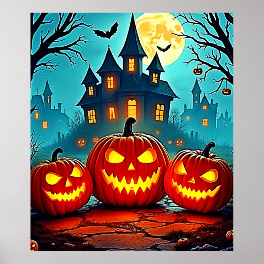 ゾクゾクするハロウィンのお化け屋敷 ポスター (正面)
