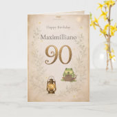 ゾチの90歳の誕生日おめでとう カード (黄色い花)