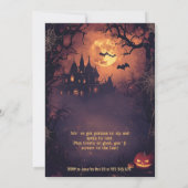 ゾッおもしろいク、クリター、生き物をすべて呼び出す 招待状 (裏面)