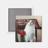 ゾッとした猫 マグネット (正面/裏面)