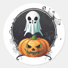 ゾッとする夜のハロウィンステッカー: みんなが楽しめる怖可愛いデザイン ラウンドシール