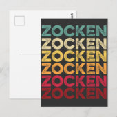 ゾッケンヴィンテージビデオスピエルスチューチガーゲーマー ポストカード (正面/裏面)