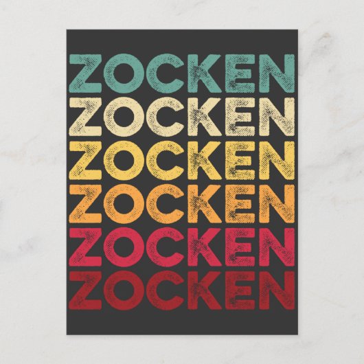 ゾッケンヴィンテージビデオスピエルスチューチガーゲーマー ポストカード (正面)