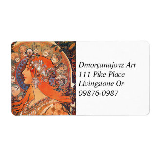 ゾディアックウーマンミュシャ ラベル