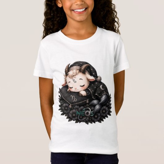 ゾディアック かわいい ネオス 山羊座 Tシャツ (正面)