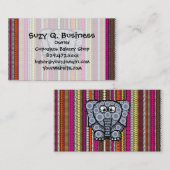 ゾファンキーウの丸モザイクストライプ 名刺 (正面/裏面)