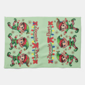 ゾミー小妖精や小人クリスマス キッチンタオル (横)