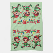 ゾミー小妖精や小人クリスマス キッチンタオル (縦)