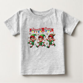 ゾミー小妖精や小人クリスマス ベビーTシャツ