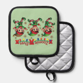 ゾミー小妖精や小人クリスマス 鍋敷き (正面/裏面)