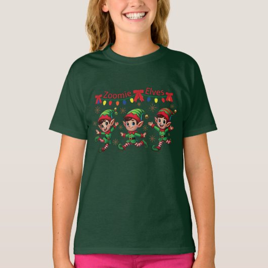 ゾミー小妖精や小人クリスマス Tシャツ (正面)