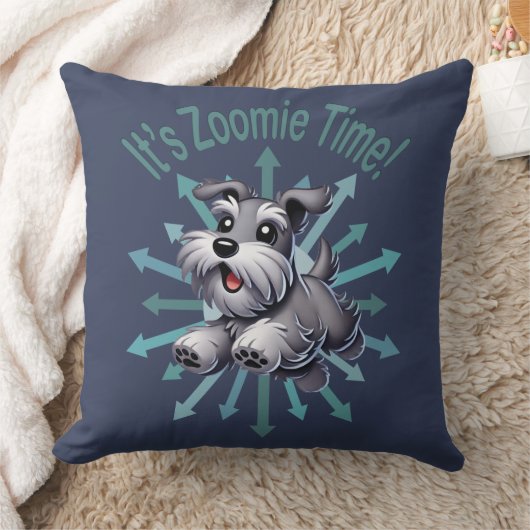 ゾミー・タイム・ミニチュア・シュナウザーだ クッション (ブランケット)