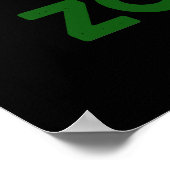 ゾムピーおもしろいゾンビピープンダークBG ポスター (角)