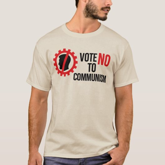 ゾラーン・マムダニ 「共産主義にノーと投票しよう」 Tシャツ (正面)