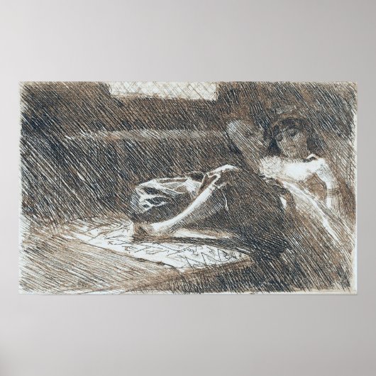 ゾルン - 眠るオダリスク 1886 ポスター (正面)