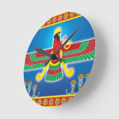 ゾロアストリアン・ペルシャ・ファラバハル ラウンド壁時計 (傾斜)