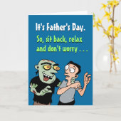 ゾンおもしろいビの父の日 カード (黄色い花)