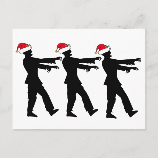 ゾンビおもしろいサンタクリスマス ポストカード (正面)